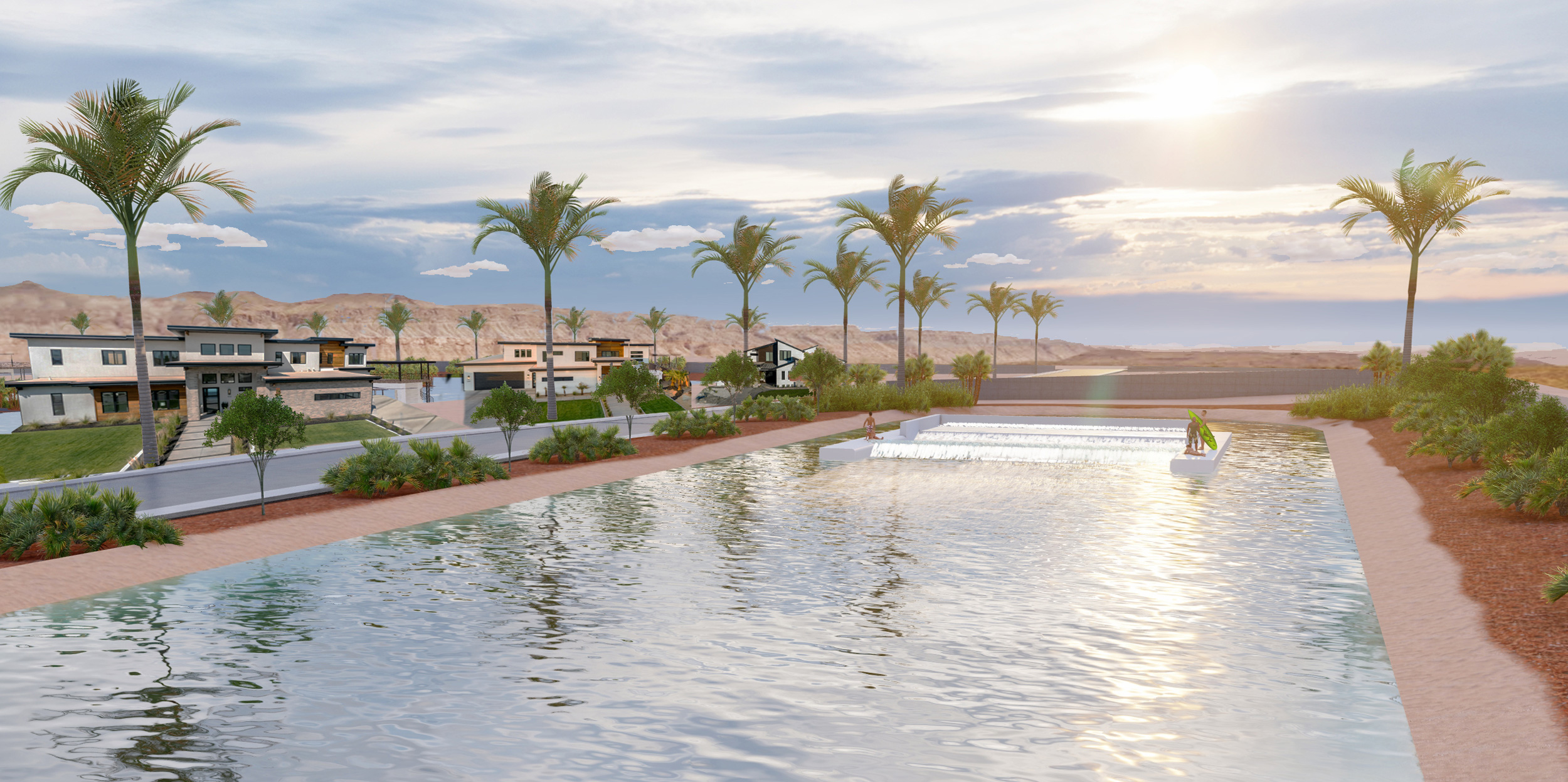 Southern Shores Private 16 Meter UNIT Surf Pool Rendering