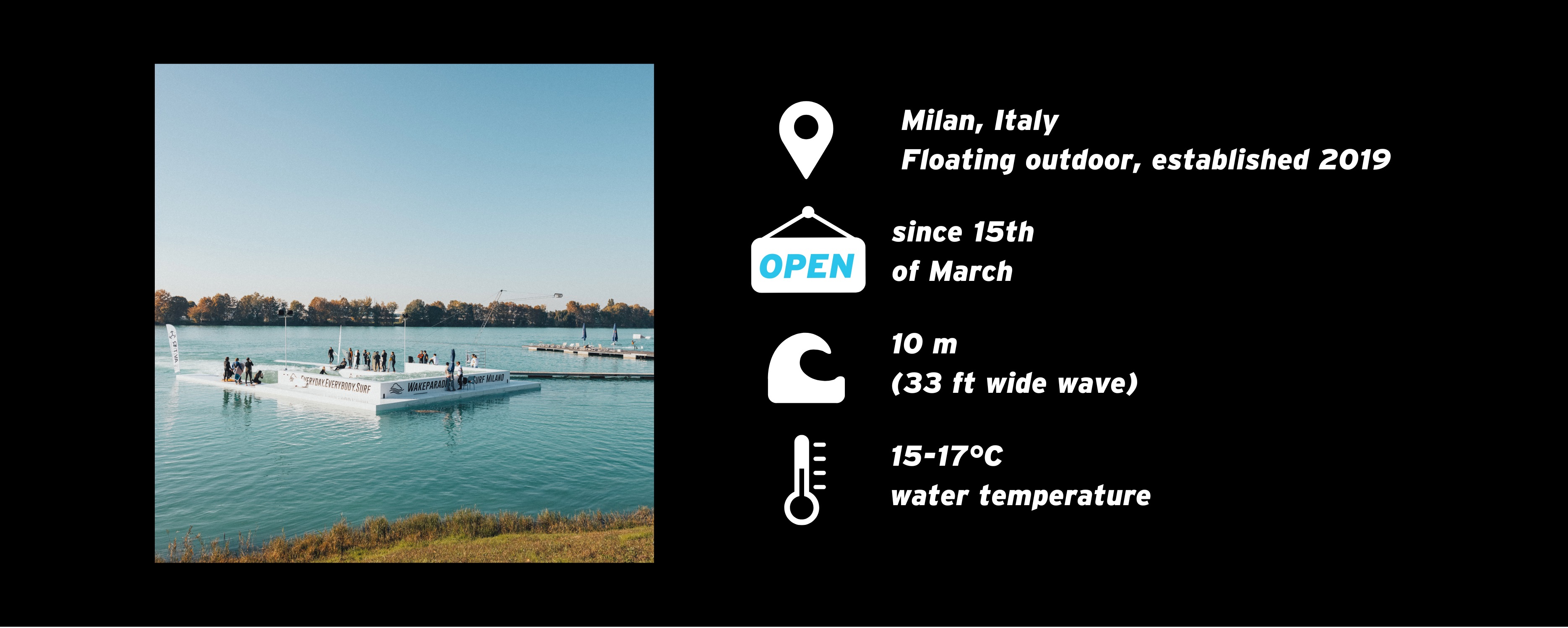 Information about the UNIT Surf Pool at Wakeparadise Milano