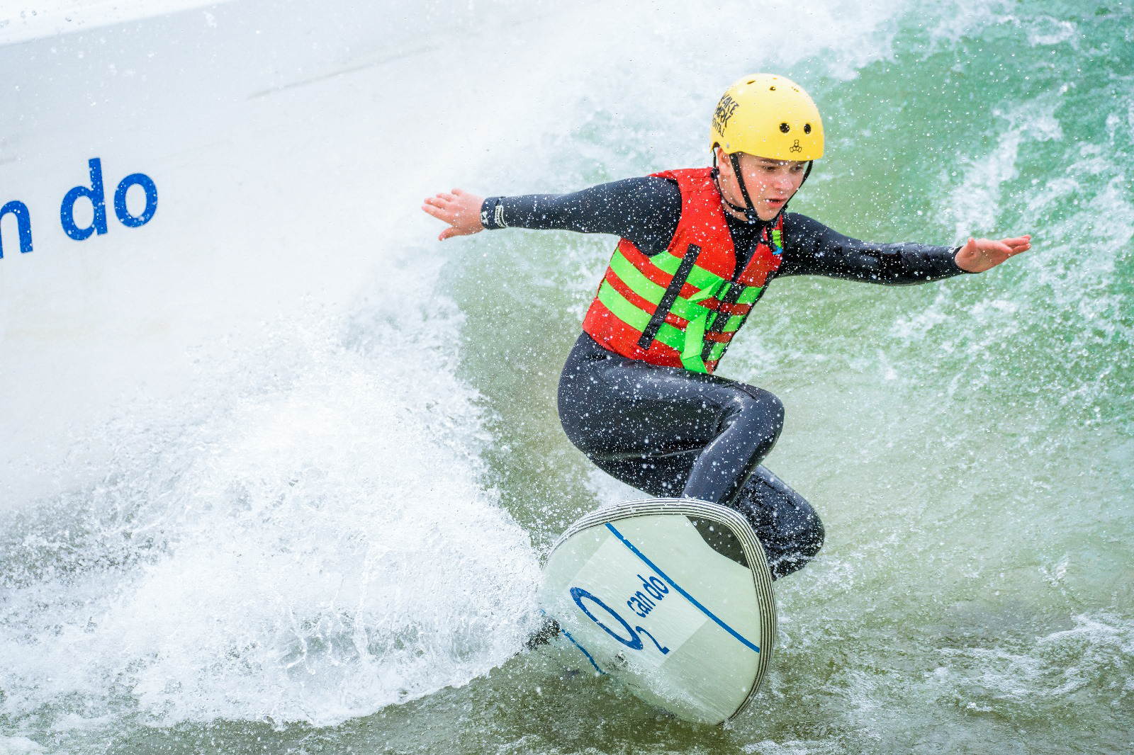 Refugee surfing UNIT Surf Pool